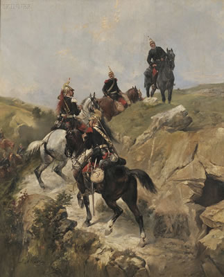 Cavalrymen Ascending a Hill by James Alexander Walker - Auction record, sale price, and art valuation. Compare with similar artists and explore comparable artworks.