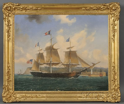 Portrait of the Ship "Noemie of Charleston Cap. J. Johnson/Going into Havre 15 April 1852."