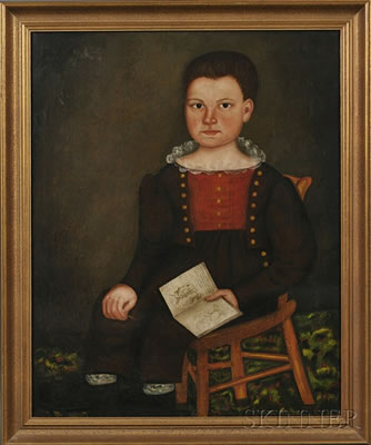 Portrait of Abner Chase Stockin, Age Three, of Monmouth, Maine by Royall Brewster Smith - Auction record, sale price, and art valuation. Compare with similar artists and explore comparable artworks.