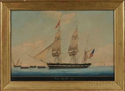 Portrait of the Bark Anna Reynolds Leaving Marseille by Honore Pellegrin - Auction record, sale price, and art valuation. Compare with similar artists and explore comparable artworks.