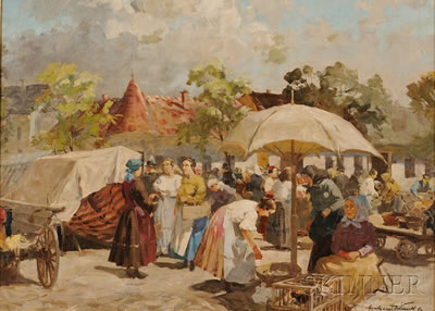 Sample artwork by Gyula Gyertyanyi Nemeth (1892 - 1946), known for painting - View similar artists and auction records