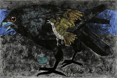 Kingbird and Raven