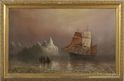 Foggy Arctic Morning with Ship and Iceberg by Wesley Elbridge Webber - Auction record, sale price, and art valuation. Compare with similar artists and explore comparable artworks.