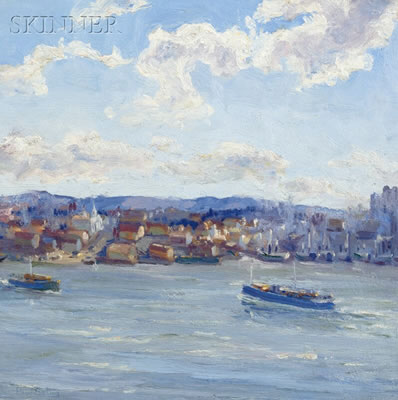 Connecticut Harbor, Possibly at the Mouth of the Thames River