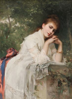 Sample artwork by Jules-Louis Machard (1839 - 1900), known for portrait, allegorical painting - View similar artists and auction records