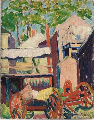 Fish Carts by Minnie Harms Neebe - Auction record, sale price, and art valuation. Compare with similar artists and explore comparable artworks.