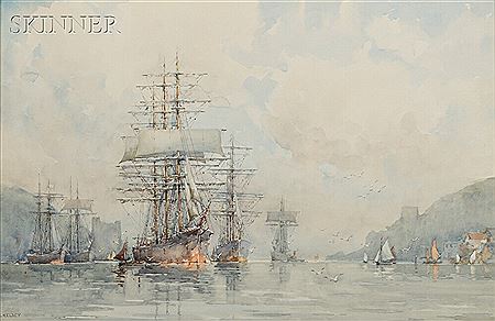 Fowey Harbour, Cornwall, England by Frank Kelsey - Auction record, sale price, and art valuation. Compare with similar artists and explore comparable artworks.