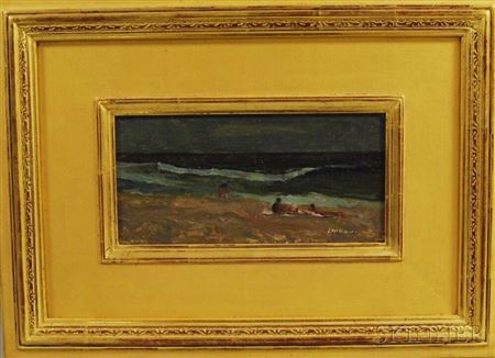 Beach Scene with Figures