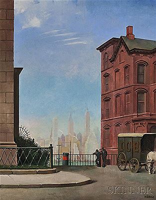 Death and Transfiguration / A Scene in Brooklyn Heights, New York by Harry Lane - Auction record, sale price, and art valuation. Compare with similar artists and explore comparable artworks.