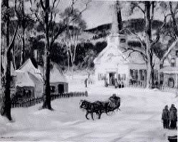 A New England Village in Winter