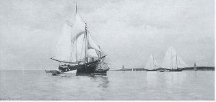 Shore View with Schooners by Carlton Theodore Chapman - Auction record, sale price, and art valuation. Compare with similar artists and explore comparable artworks.