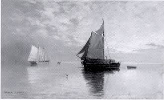 Sample artwork by Hendricks Hallett (1847 - 1921), known for historical marine, ship and landscape painting - View similar artists and auction records
