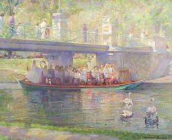 Swan Boats, Public Gardens by Edward Brodney - Auction record, sale price, and art valuation. Compare with similar artists and explore comparable artworks.