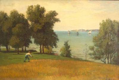 Landscape with a Man Scything Grass