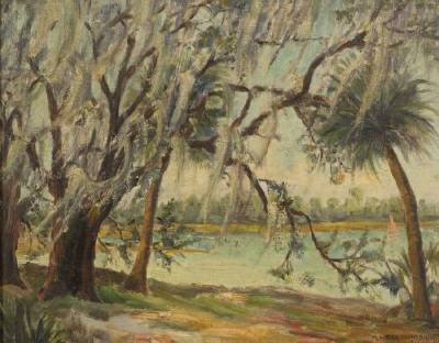 Florida Moss by May Spear Clinedinst - Auction record, sale price, and art valuation. Compare with similar artists and explore comparable artworks.