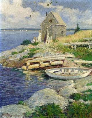 View from Ironbound Island to Frenchman Bay by Dwight Blaney - Auction record, sale price, and art valuation. Compare with similar artists and explore comparable artworks.