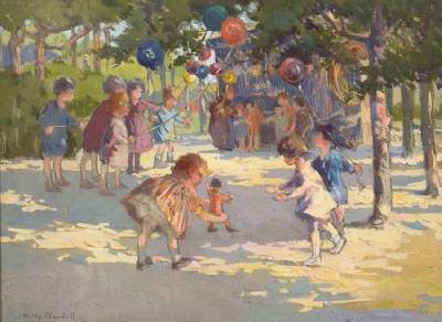 Sample artwork by Emma Alice (Nordell) Parker (1876 - 1958), known for figure and genre painting, illustration - View similar artists and auction records