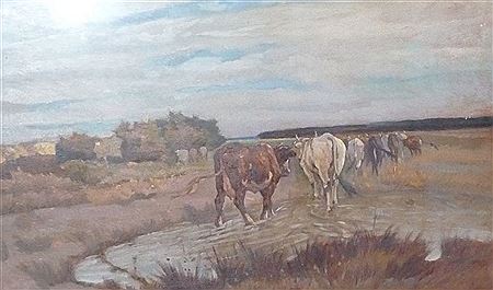Sample artwork by Giulio Cesare Vinzio (1881 - 1940), known for landscape and figure paintings - View similar artists and auction records