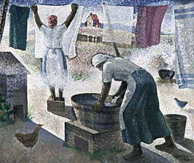 Wash Day by James McLean - Auction record, sale price, and art valuation. Compare with similar artists and explore comparable artworks.
