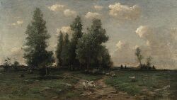 Spring Landscape with Sheep
