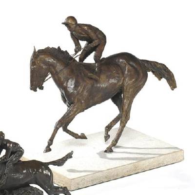 Sample artwork by Simon Erland (Born 1961), known for sculptor-animal, horseracing - View similar artists and auction records