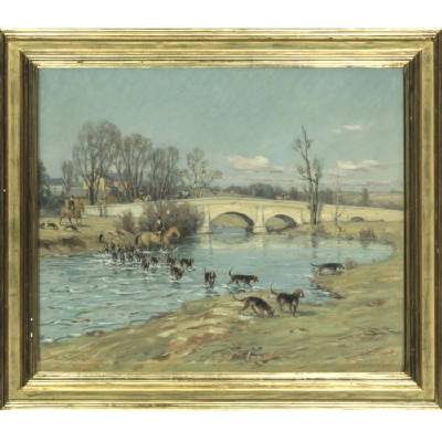 Andrew's Bridge; The Jeffords' Hounds Crossing the Octoraro