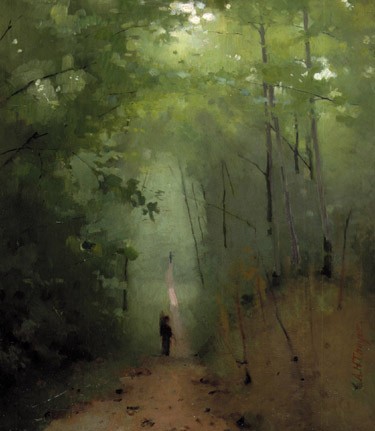 Landscape at Fontainebleu by Abbott Handerson Thayer - Auction record, sale price, and art valuation. Compare with similar artists and explore comparable artworks.