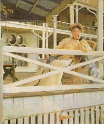 The White Veranda by William McGregor Paxton - Auction record, sale price, and art valuation. Compare with similar artists and explore comparable artworks.