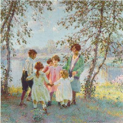 Sample artwork by Edward Dufner (1872 - 1957), known for landscape, figure, genre, portrait - View similar artists and auction records