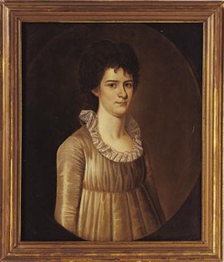 Portrait of Young Lady in Gray-Green