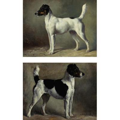 CHAMPION NORFOLK TERRIERS 'VICTORIOUS' AND 'CLORITA': A PAIR by Gustav Muss-Arnolt - Auction record, sale price, and art valuation. Compare with similar artists and explore comparable artworks.