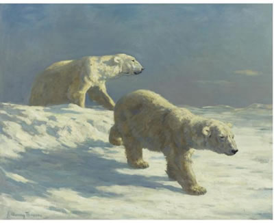 ARCTIC PROWLERS by John Murray Thomson - Auction record, sale price, and art valuation. Compare with similar artists and explore comparable artworks.