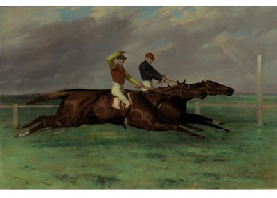 Sample artwork by Harry (Henry) Hall (1815 - 1882), known for equestrian painting, races, race personalities - View similar artists and auction records
