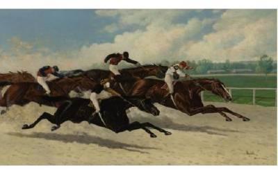The Race by Henry Stull - Auction record, sale price, and art valuation. Compare with similar artists and explore comparable artworks.