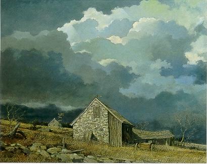 Barn and Sky
