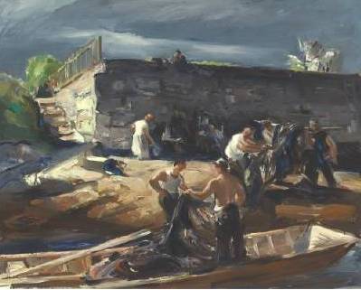 Shad Fishing by John Folinsbee - Auction record, sale price, and art valuation. Compare with similar artists and explore comparable artworks.