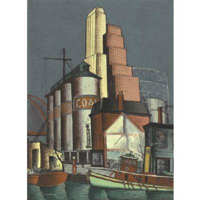 Sample artwork by Glenn Coleman (1887 - 1932), known for city scenes and architecture painting, lithographs - View similar artists and auction records