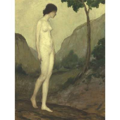 Sample artwork by Arthur Bowen Davies (1862 - 1928), known for painting-landscape-ethereal female figures - View similar artists and auction records