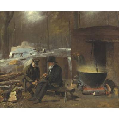 At the Camp-Apinning Yarns and Whittling
