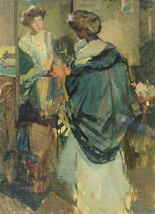 Woman Looking in a Mirror