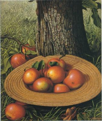 Straw Hat With Apples