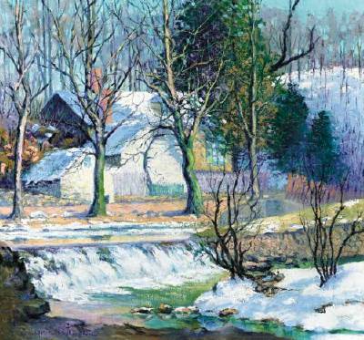 Winter in Bucks County by Elizabeth Washington - Auction record, sale price, and art valuation. Compare with similar artists and explore comparable artworks.