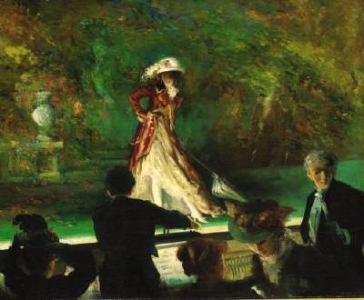 Footlight Flirtation by Everett Shinn - Auction record, sale price, and art valuation. Compare with similar artists and explore comparable artworks.