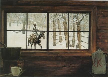 Sample artwork by Gordon Phillips (1927 - 2011), known for droll western subject painting and sculpture, commercial art, illustration - View similar artists and auction records