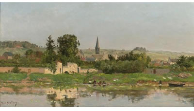 LAVANDIÈRES AU BORD DE L'EAU