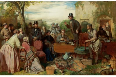 THE SALE OF THE CAPTAINS GOODS: AN AUCTION IN THE GROUNDS OF A COUNTRY HOUSE