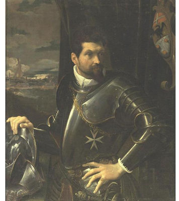 PORTRAIT OF CARLO ALBERTO RATI OPIZZONI IN ARMOUR, THREE-QUARTER LENGTH STANDING, WEARING THE ORDER OF THE KNIGHTS OF MALTA, A VIEW OF THE CITY OF BOLOGNA BEYOND by Lodovico Carracci - Auction record, sale price, and art valuation. Compare with similar artists and explore comparable artworks.