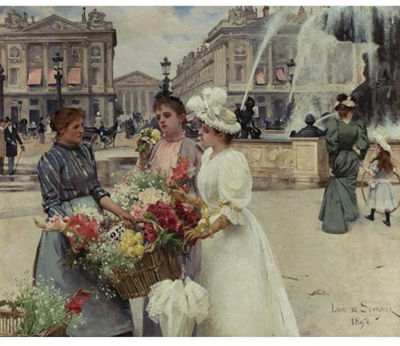 A FLOWER SELLER AT THE PLACE DE LA CONCORDE