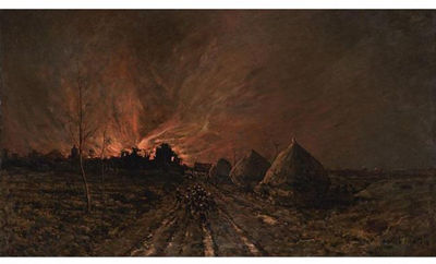 Sample artwork by Emile Adelard Breton (1831 - 1902), known for symbolist figure, seasonal landscape, atmospherics - View similar artists and auction records