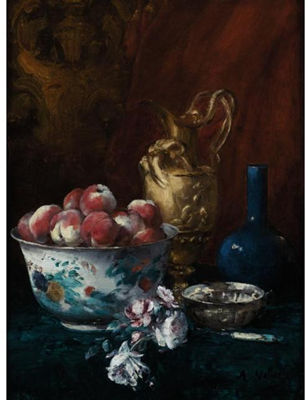 STILL LIFE WITH PEACHES
